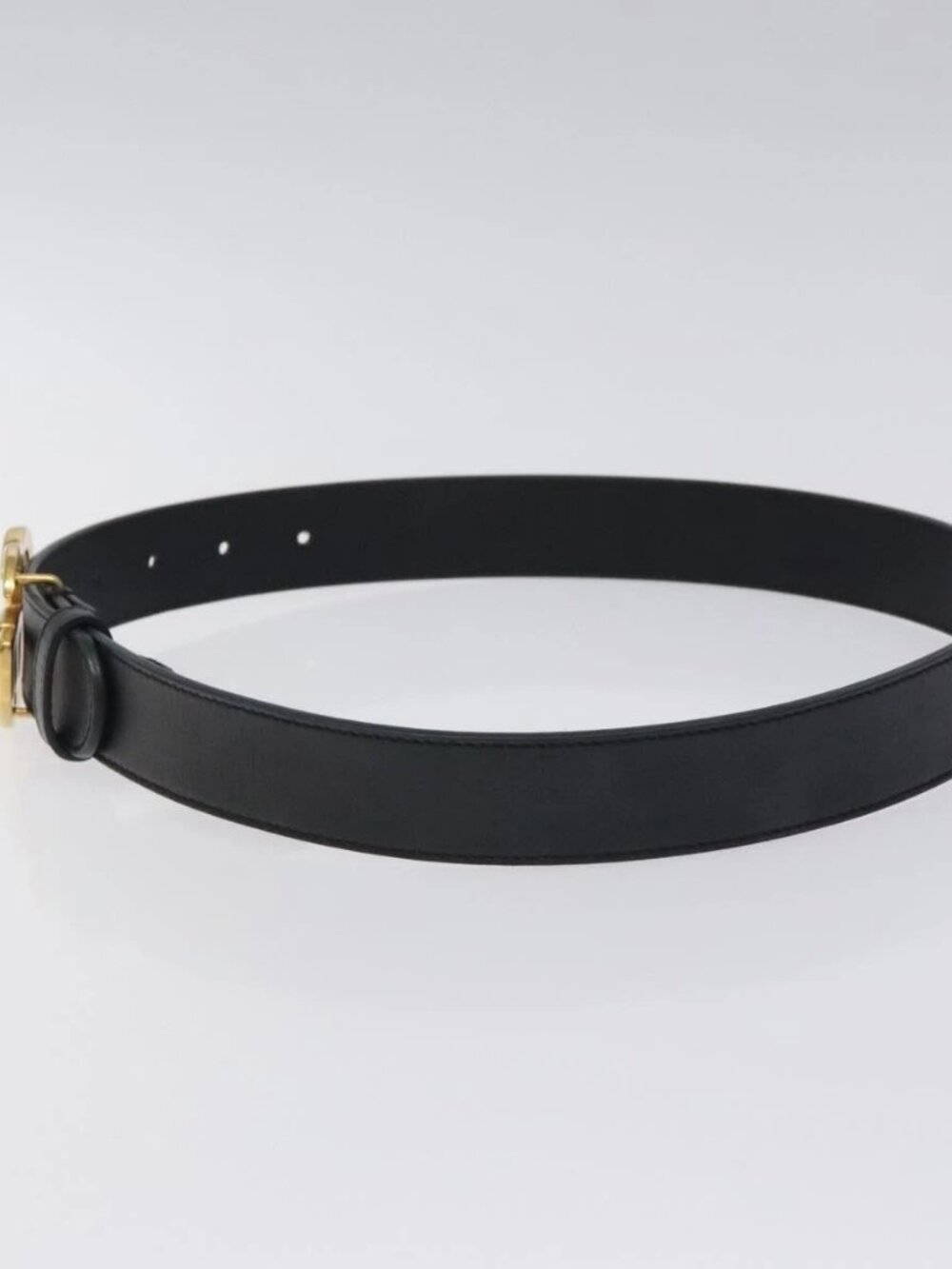 GUCCI GG Marmont Belt Leather 31.5" Black Gold 414516 Auth SW817 - Picture 4 of 12